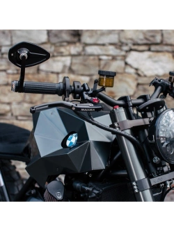 Lusterko motocyklowe uniwersalne Motogadget Mo.view Sport aluminiowe, czarne [długość ramienia: 110 mm]