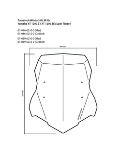 Szyba motocyklowa przyciemniana M Touratech Yamaha XT1200Z /ZE Super Tenere (14-22)