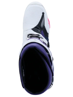 Buty enduro Alpinestars MX Tech 10 biało-fioletowo-niebieskie