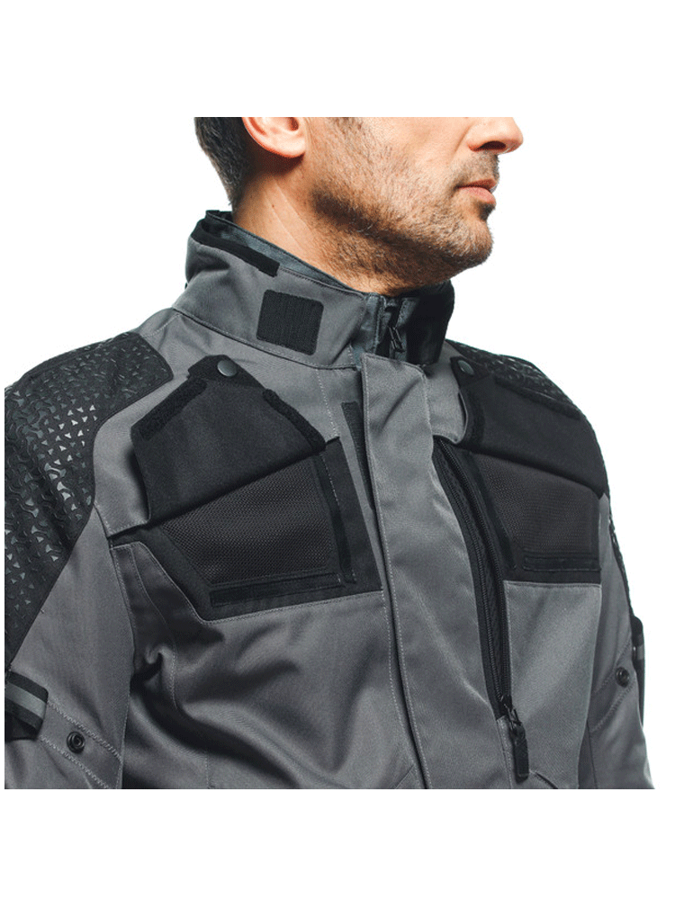 Kurtka motocyklowa tekstylna Dainese Ladakh 3L D-Dry szaro-czarna