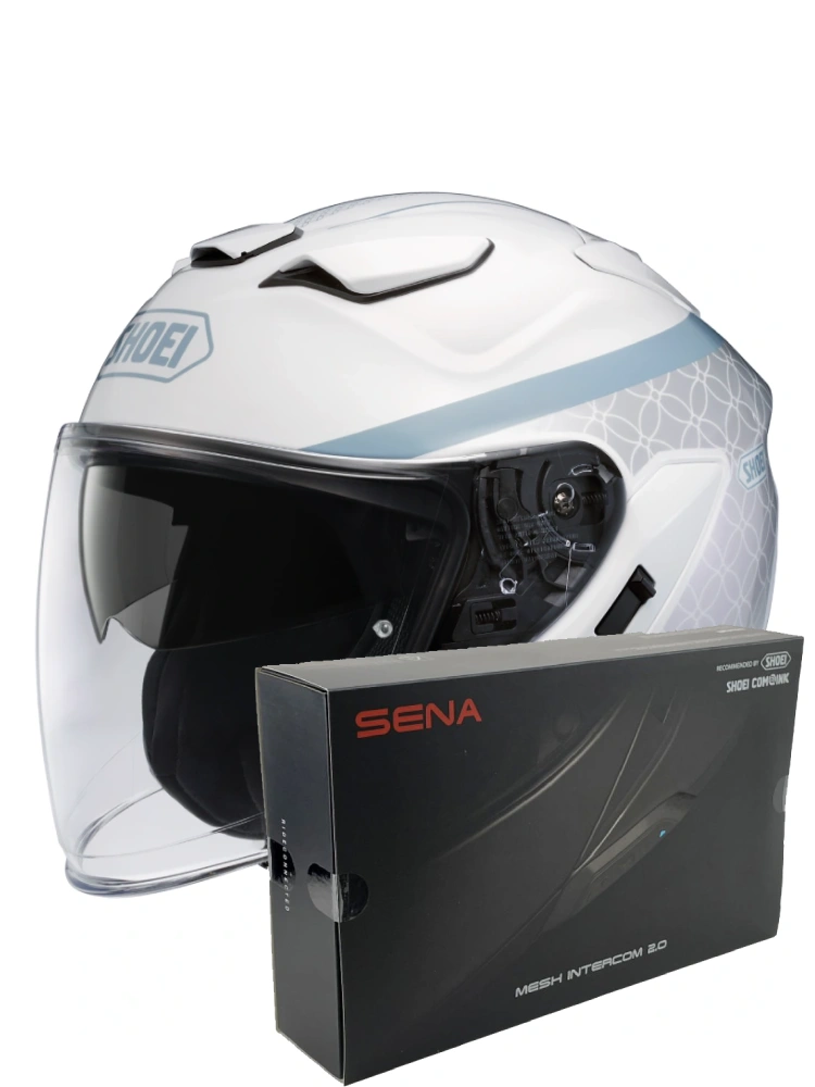 Zestaw: kask otwarty Shoei J-Cruise 3 Acconic TC-6 + dedykowany interkom motocyklowy Sena SRL 3