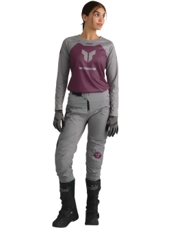 Rękawice cross damskie Thor Ridemode Static szare