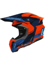 Kask enduro Airoh Twist 3 Fancy czarno-niebiesko-pomarańczowy połysk