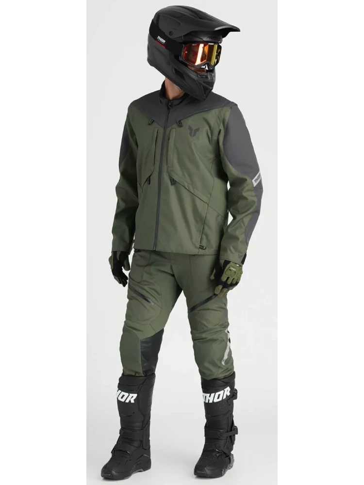 Spodnie cross Thor Terrain In-the-Boot zielono-szare