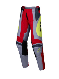 Spodnie cross damskie Alpinestars MX Youth Racer Melt czerwono-szare 