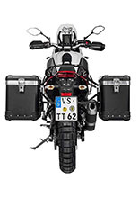 Zestaw: kufry boczne z anodowanego aluminium czarne Zega Pro + stelaże czarne Touratech Yamaha Tenere 700 / World Raid (38+45L)