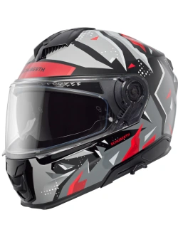 Kask integralny Schuberth S3 Spark czarno-szaro-czerwony