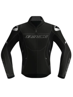Kurtka motocyklowa damska skórzana Dainese Racing 5 czarna [wersja perforowana]