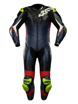 Kombinezon motocyklowy jednoczęściowy 4SR Racing Ultra Light Matrix AR niebiesko-czarno-czerwony