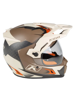 Kask integralny Klim Krios PRO Karbon brązowo-pomarańczowy