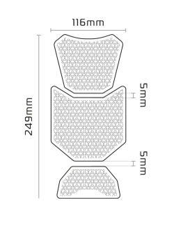 Naklejka na zbiornik Oxford Gripper Adv czarna