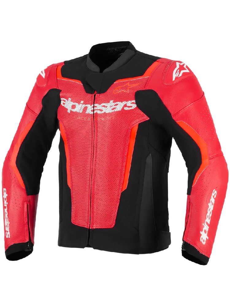 Kurtka motocyklowa skórzana Alpinestars GP Force Airflow v2 czarno-czerwona