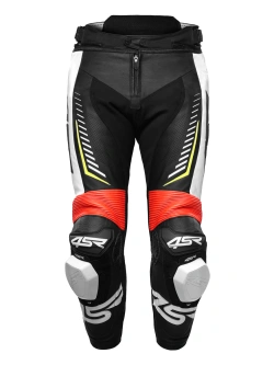 Spodnie motocyklowe skórzane 4SR TR 3 EVO czarno-biało-czerwone