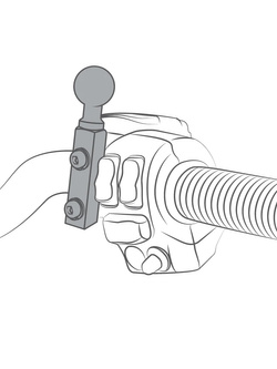 Uchwyt RAM montowany do ramy kierownicy lub do podstawy hamulca / sprzęgła w motocyklu