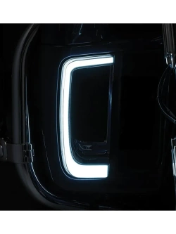 Kratki ozdobne z oświetleniem LED Kuryakyn Harley Davidson (wybrane modele) srebrne