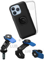 Zestaw na motocykl: etui MAG na telefon iPhone 14 Pro (magnetyczne) + wodoodporny pokrowiec MAG + mocowanie Quad Lock