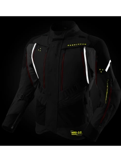 Kurtka motocyklowa tekstylna Rebelhorn Hardy 3.0 czarno-szaro-czerwona
