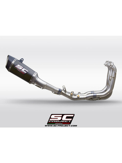 Pełny układ wydechowy SC-Project, Tłumik SC1-R Carbon (250mm), Kolektor tytanowy (4-1) - BMW S 1000 RR [20-21]