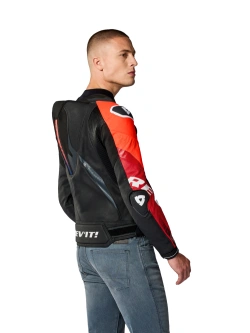Kurtka motocyklowa skórzana REV’IT! Hyperspeed 3 Pro czarno-czerwona