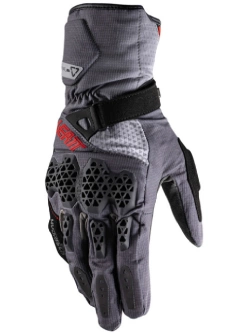 Rękawice motocyklowe Leatt Hydradri 6.5 Iron czarno-szaro-czerwone