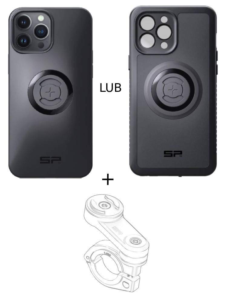 Zestaw na motocykl: etui na telefon iPhone 13 Pro Max + mocowanie SP Connect