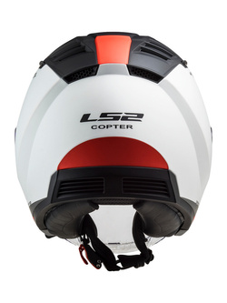 Kask otwarty LS2 OF600 Copter II Urbane biało-szaro-czerwony matowy