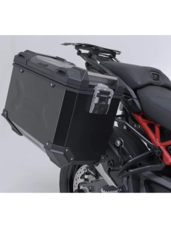 Zestaw: kufry boczne TRAX ADV + stelaże PRO SW-Motech Ducati Multistrada V4/ S/ Pikes Peak (24-) czarne [poj.: 2 x 45 L]