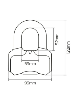 Kłódka na tarczę hamulcową Oxford Nemesis 16mm