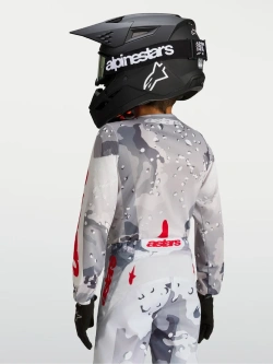 Bluza cross dziecięca Alpinestars MX Fluid Lone szaro-czerwona
