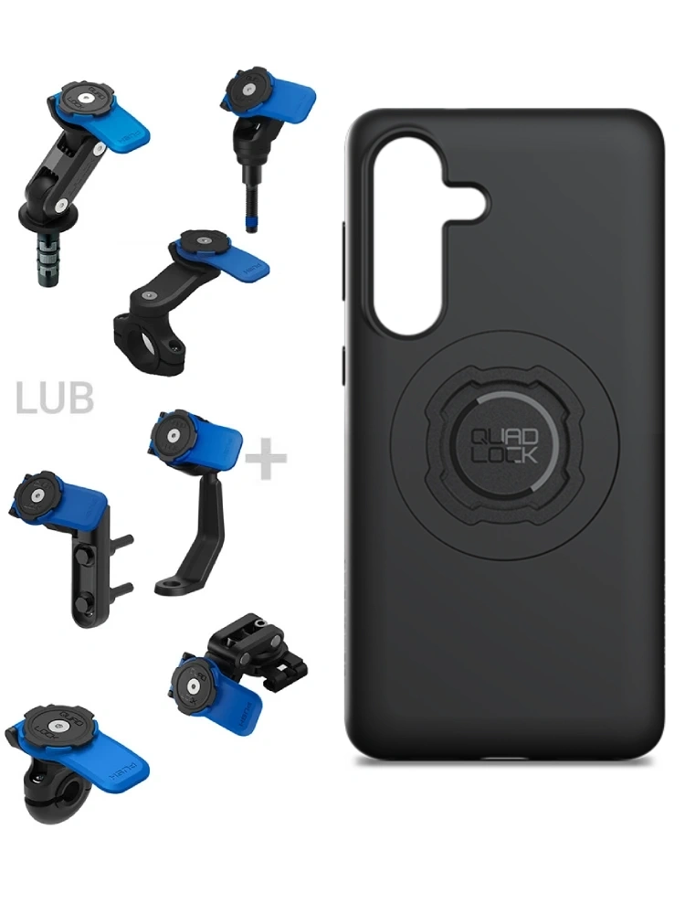 Zestaw na motocykl: etui MAG na telefon Samsung Galaxy S26+ (magnetyczne) + mocowanie Quad Lock