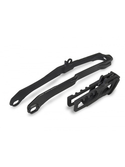 Komplet ślizg+prowadnica łańcucha UFO do Hondy CRF 450R/RX (21) czarny