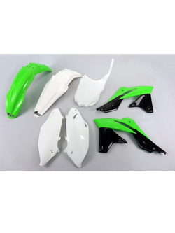 Komplet plastików UFO do Kawasaki KXF 250 (13-16) zielono-biało-czarny
