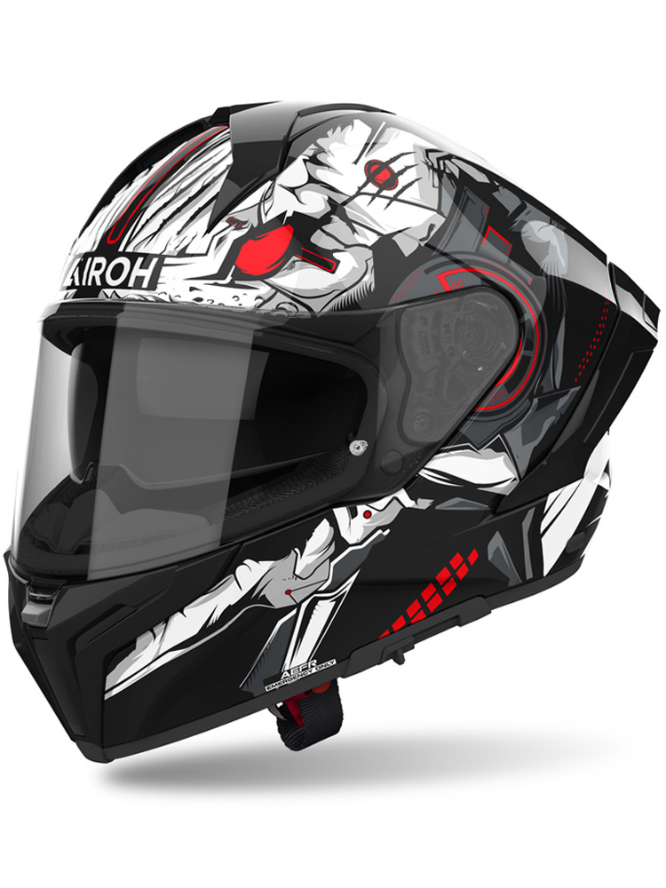 Kask integralny Airoh Matryx Nytro czarno-szaro-czerwony matowy