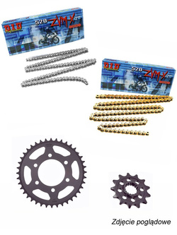 Zestaw napędowy: łańcuch D.I.D. 520 ZVM-X SUPER STREET X-ring [106 ogniw] oraz zębatki SUNSTAR do Kawasaki EX 300 R Ninja [13-17]/ Z 300 [15-17]