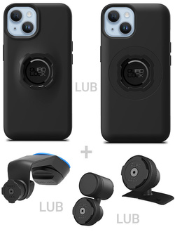 Zestaw do samochodu: etui na telefon iPhone 14 oraz mocowanie Quad Lock