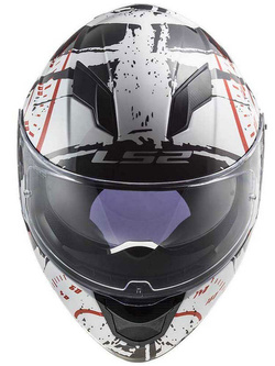 Kask integralny LS2 FF320 Stream Evo Tacho biało-czarno-czerwony