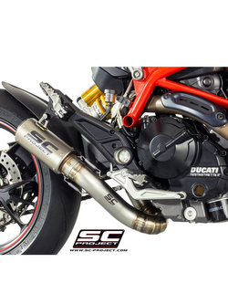 Tłumik CR-T slip-on z rurą łączącą 2-1 SC-Project do Ducati HYPERMOTARD 939 / SP [16-17]