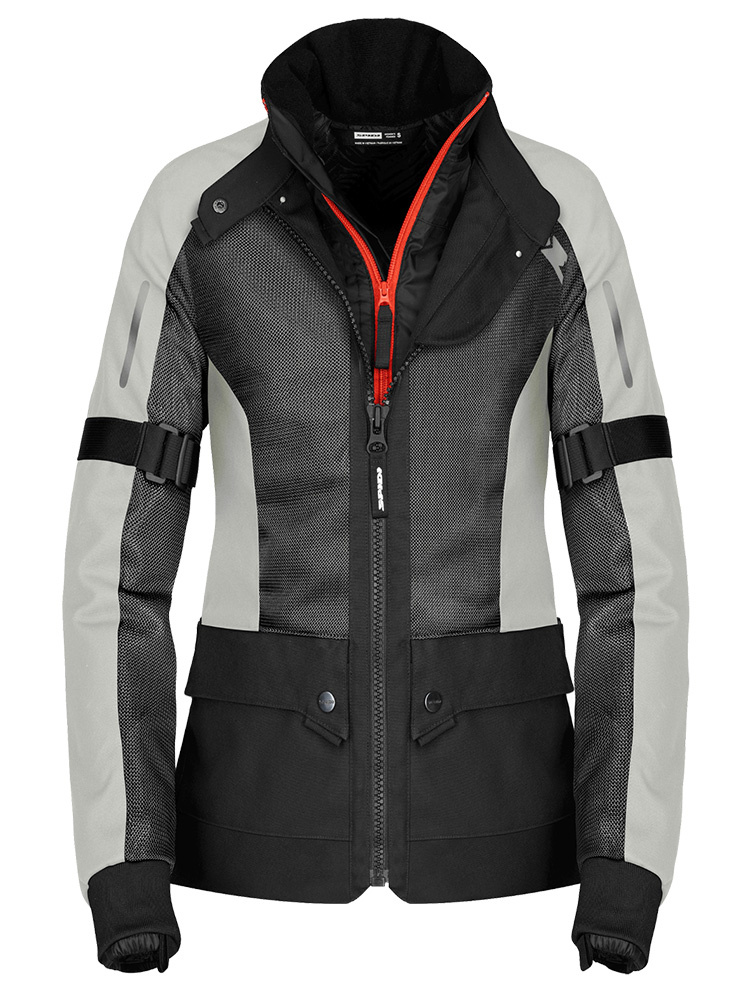 Kurtka motocyklowa damska tekstylna Spidi Net H2Out czarno-szara