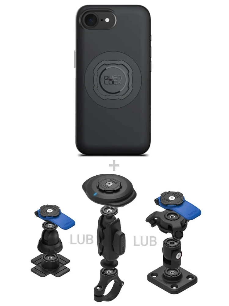Zestaw 360 Quad Lock: etui MAG na telefon iPhone 16e (magnetyczne) + wybrane komponenty