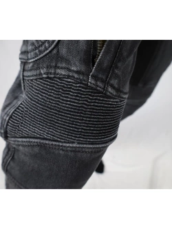 Jeansy motocyklowe Trilobite Acid Scrambler 2.0 jednowarstwowe, czarne [slim-straight fit]