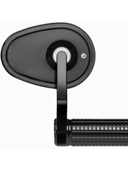 Lusterko motocyklowe uniwersalne Motogadget Mo.view Club aluminiowe, czarne [długość ramienia: 130 mm]