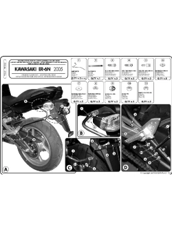 Stelaż pod sakwy motocyklowe Kappa Kawasaki ER 6n/ ER 6f 650 (05-08)