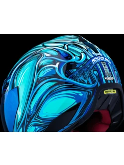 Kask integralny Icon Domain Nouveau niebieski