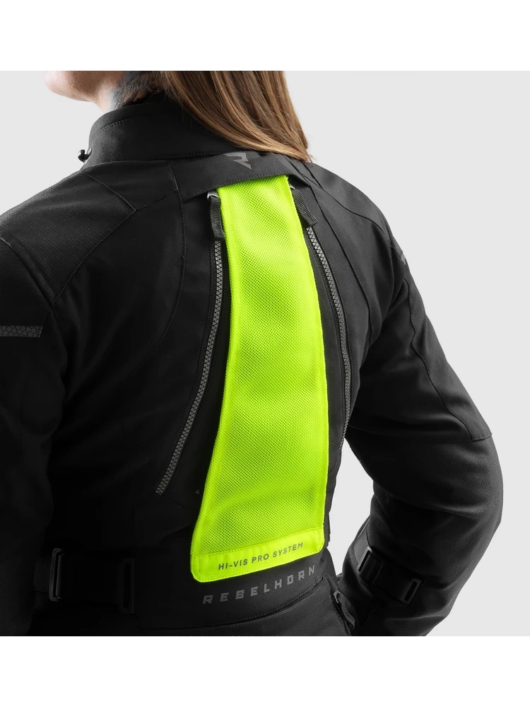 Kurtka motocyklowa damska tekstylna Rebelhorn Hardy 3.0 czarna