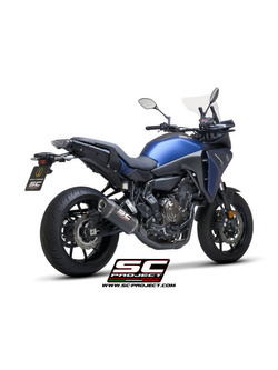 Pełny układ wydechowy 2-1, SC-Project SC1-S Carbon, Czarny kolektor - Yamaha Tracer 700 [20], Tracer 7 / GT [21]