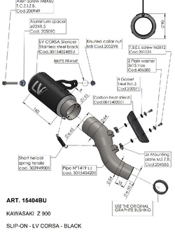 Tłumik motocyklowy LeoVince LV Corsa Black Edition Kawasaki Z 900 (20-24) [stal nierdzewna] 