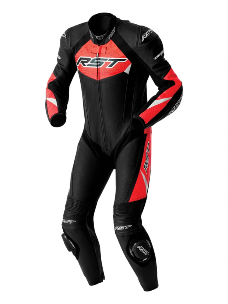 Kombinezon motocyklowy jednoczęściowy RST Tractech Evo D3O czarno-czerwony