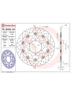 Tarcza Hamulcowa Brembo Serie Oro Floating Prime Line Suzuki GSX-R 1000 (01-10, 13-) [śr. 320 mm]