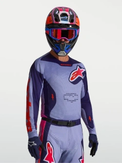 Bluza cross Alpinestars MX Racer Air Hunt fioletowo-różowa
