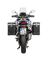 Zestaw: kufry boczne z anodowanego aluminium czarne Zega Pro + stelaże czarne Touratech Honda CRF1100L Africa Twin (22-)/ Adventure Sports (31+38L)